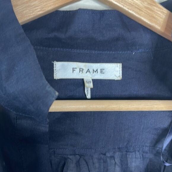 FRAME LONG SLEEVE OVERSIZED NAVY TUNIC SIZE S/P - Picture 4 of 6